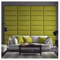 Soft wall panels in the living room interior