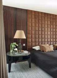 Мягкие стеновые панели в интерьере гостиной
