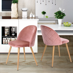 Pink chairs for the kitchen in the interior