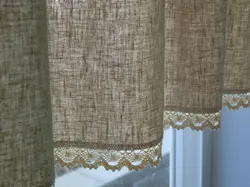 Matting curtains in the kitchen interior