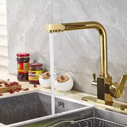 Bronze faucet for kitchen interior