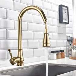 Bronze faucet for kitchen interior