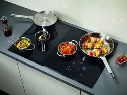 Electric hob in the kitchen interior