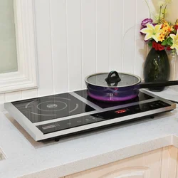 Electric hob in the kitchen interior