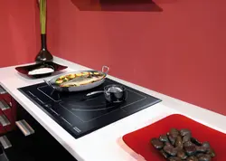 Electric hob in the kitchen interior