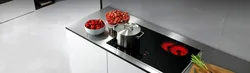 Electric hob in the kitchen interior