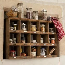 Shelf for spices in the kitchen interior