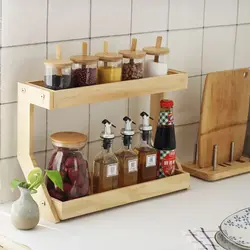 Shelf For Spices In The Kitchen Interior