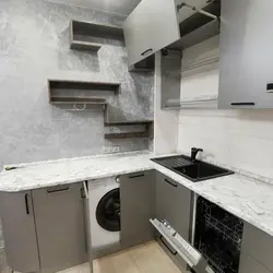 Миланский мрамор столешница в интерьере кухни