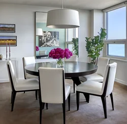 Square Table In The Kitchen In The Interior