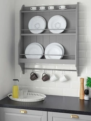 IKEA kitchen shelves in the interior