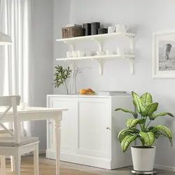 IKEA kitchen shelves in the interior