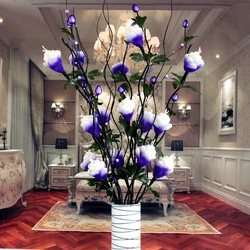 Vase With Flowers In The Kitchen Interior