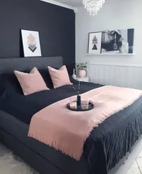 Pink And Blue In The Bedroom Interior