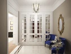 Classic wardrobe in the living room in the interior