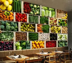 Овощи и фрукты для кухни интерьер