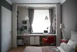 Living Room Interior With Work Area By The Window