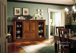 Wardrobe and chest of drawers in the living room in the interior