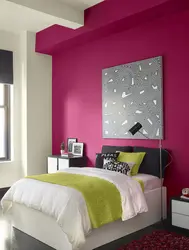 One Wall Of A Different Color In The Bedroom Interior