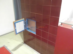 Hatches for tiles in the bathroom in the interior