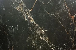 Black Marquina Marble Countertop In The Kitchen Interior