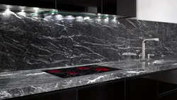 Countertop Мармар Сиёҳ Marquina Дар Дохили Ошхона