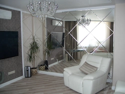 Decorative mirrors on the wall for the living room interior