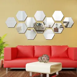 Decorative mirrors on the wall for the living room interior