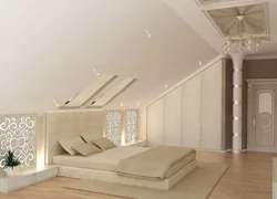 Спальня полумансарда дизайн