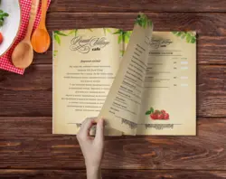 Kitchen Menu Design