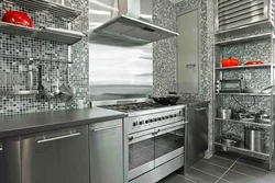 Kitchen design silver