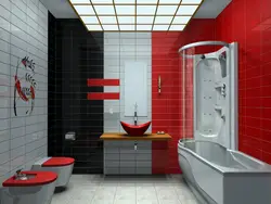 Контрастный дизайн ванной