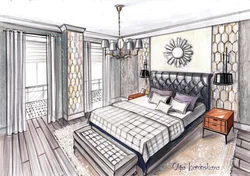Bedroom design sketch