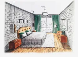 Эскіз дызайну спальні