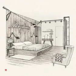 Bedroom Design Sketch