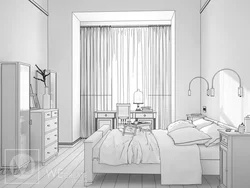 Эскіз дызайну спальні