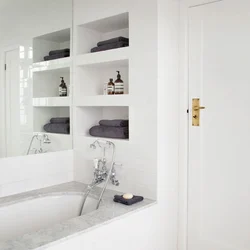 Shelves Above Bathroom Design
