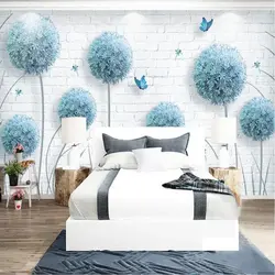 Bedroom design with dandelions