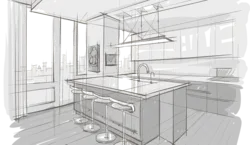 Freehand kitchen design