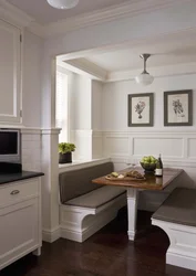 Kitchen design with moldings