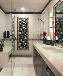 Кірістірулері бар ванна бөлмесінің дизайны