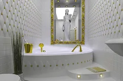 Кірістірулері бар ванна бөлмесінің дизайны