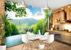 Kitchen design with city