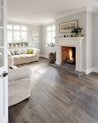 Living room with parquet design