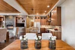 Living room kitchen design wood