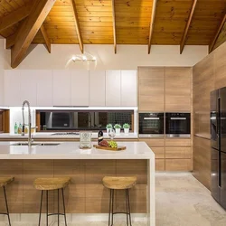 Living Room Kitchen Design Wood