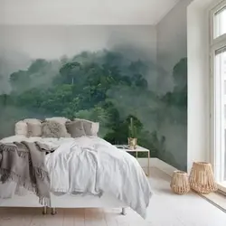 Bedroom design forest photo wallpaper
