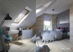 Attic bedroom design lining