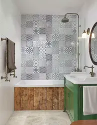 Patchwork tiles in bathroom design