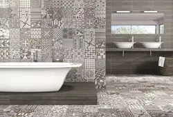 Patchwork tiles in bathroom design